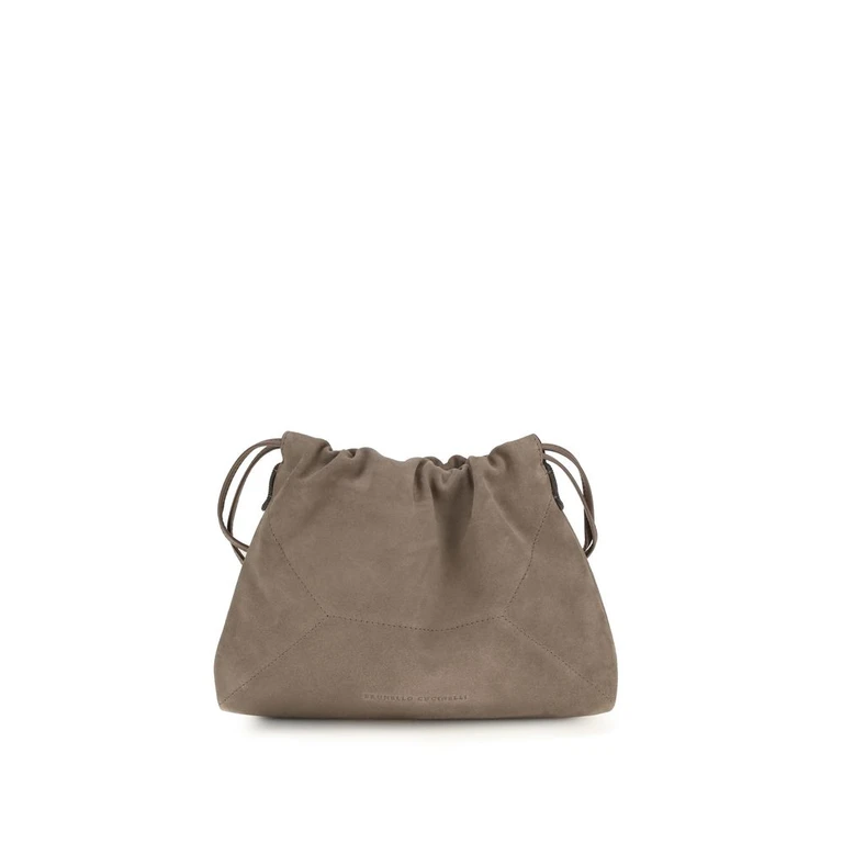 Brunello Cucinelli Beige Calf Leather Bos Taurus Clutch Bag - Women