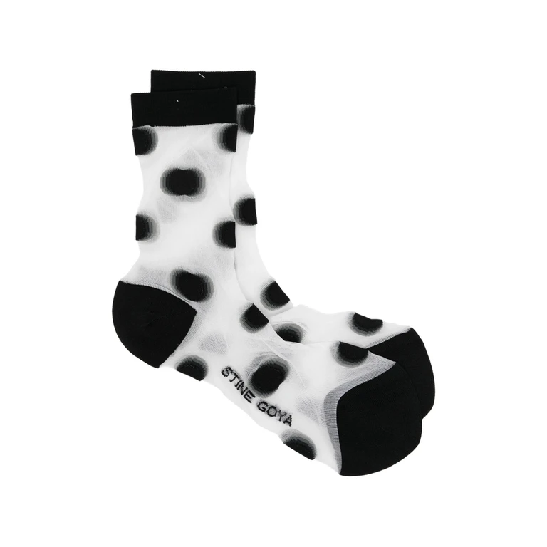 Polka-dot Sheer-finish Socks