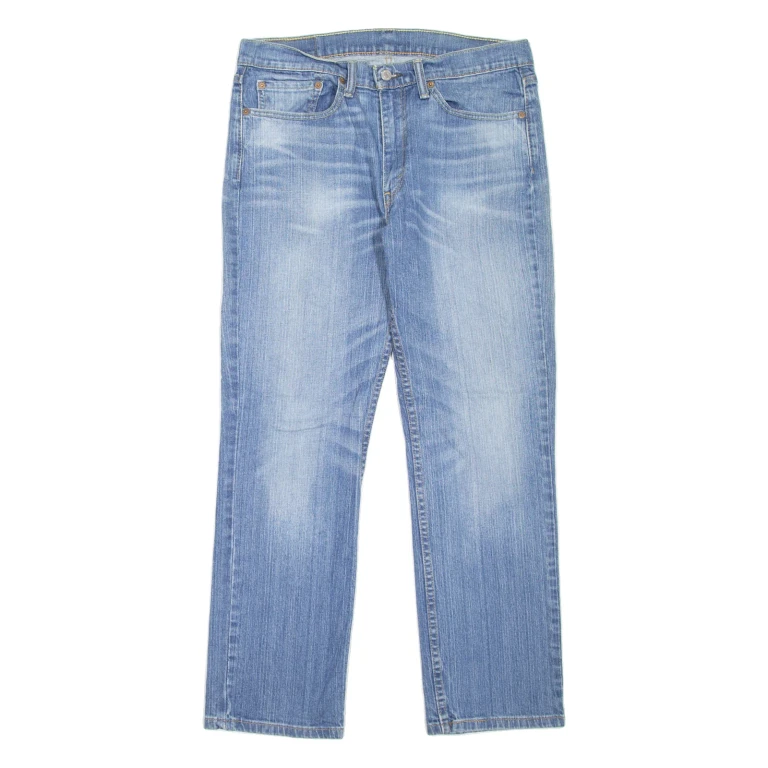 LEVI'S 514 Jeans Mens Blue Slim Straight Stone Wash W34 L30