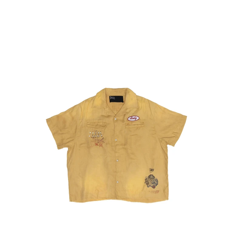 Patch-detail Frayed-edge Shirt