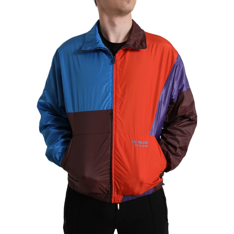 Dolce & Gabbana Multicolor Windbreaker Jacket Polyester Nylon Clothing - Men