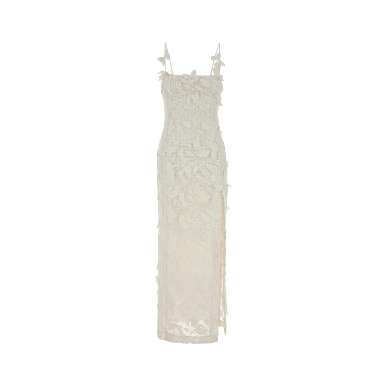 Blumarine White Lace Dress Bianco Abiti - Women