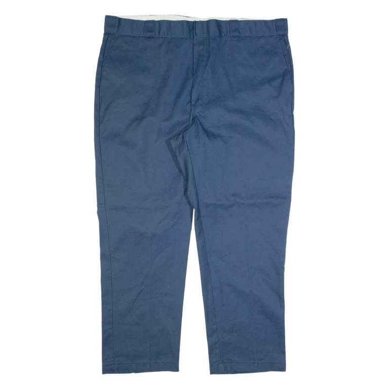 DICKIES Workwear Mens Trousers Blue Regular Straight W44 L30