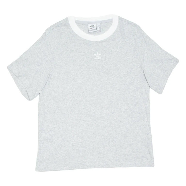 ADIDAS Womens T-Shirt Grey UK 6