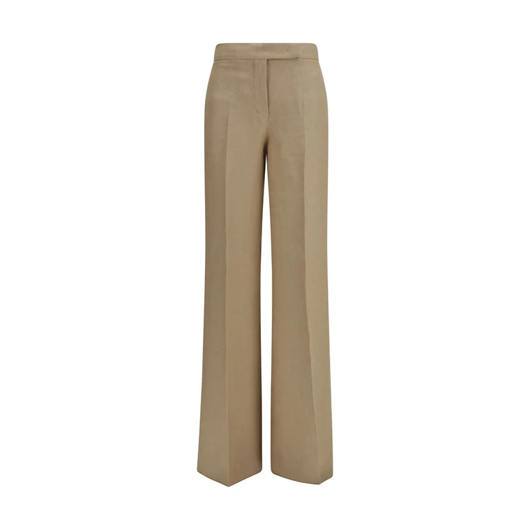 Max Mara Beige Linen Casual Pants - Women