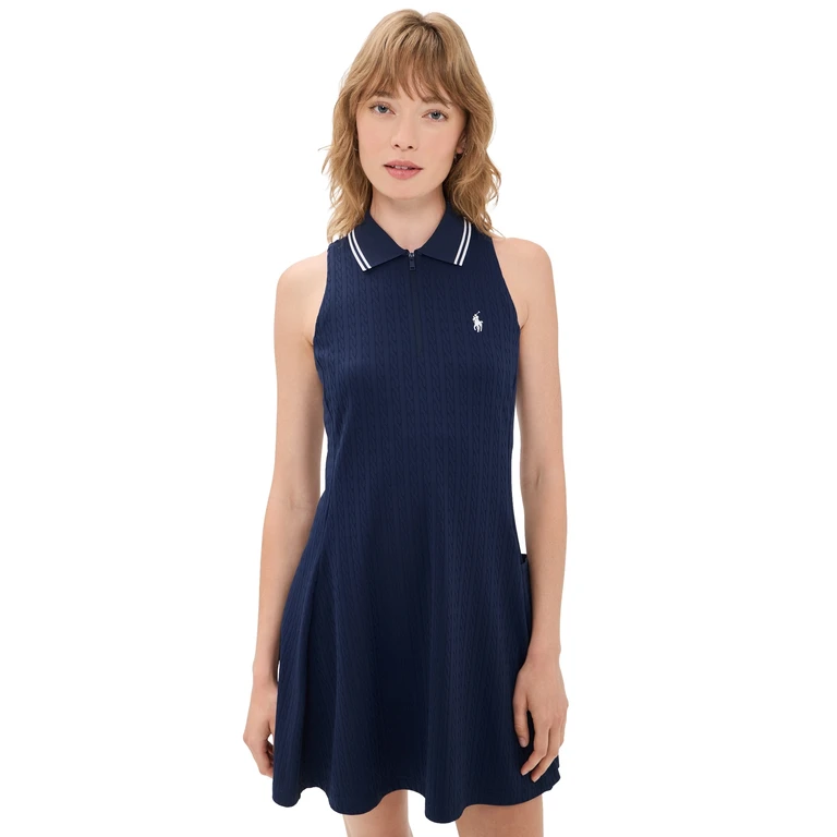 RLX Ralph Lauren Active Cable Knit Dress Refined Navy/Ceramic White Mlt XS
