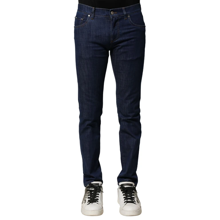 Dolce & Gabbana Blue Cotton Stretch Skinny Men Denim Jeans Clothing - Men