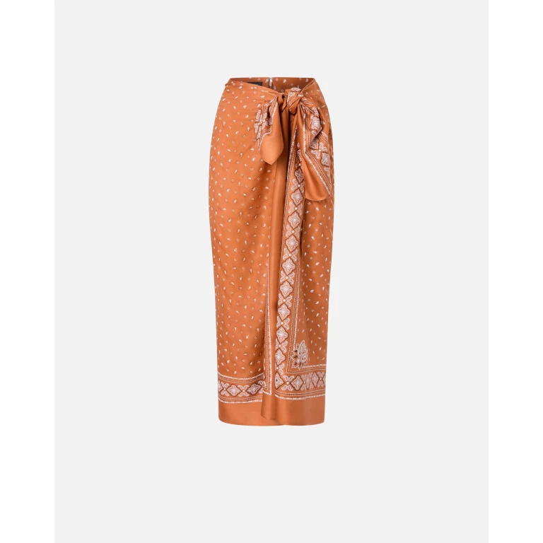 Pinko - Jupe midi paréo à imprimé bandana - XS