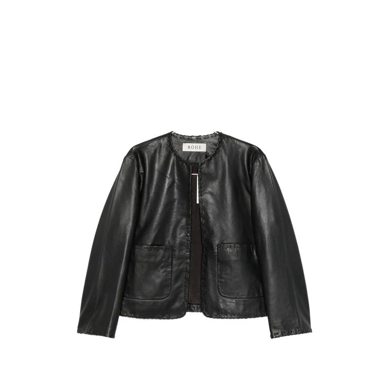 Rohe Whipstitch-trim Collarless Jacket