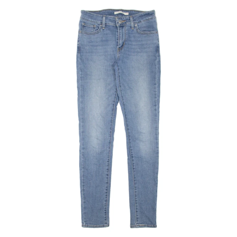 LEVI'S 711 Womens Jeans Blue Slim Skinny Stone Wash W26 L30