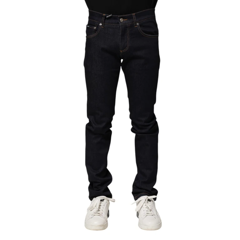 Dolce & Gabbana Black Cotton Skinny Men Denim Jeans Elastane Clothing - Men