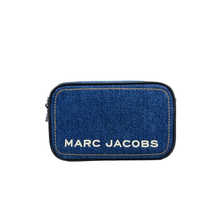 Marc Jacobs Flash Denim Camera Crossbody Bag Purse Silver - Women
