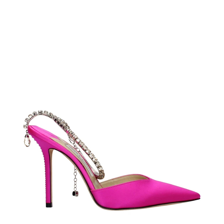 Jimmy Choo Pink Satin Stiletto Heel Sandals - Women