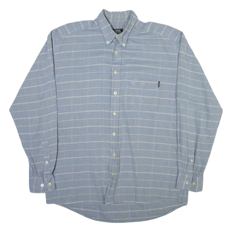 CAMEL ACTIVE Mens Shirt Blue Check Long Sleeve M