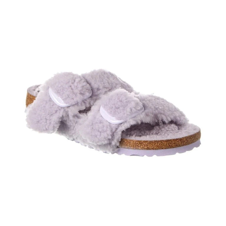 Arizona Big Buckle Teddy Rivet Logo Fur Animal Purple Faux