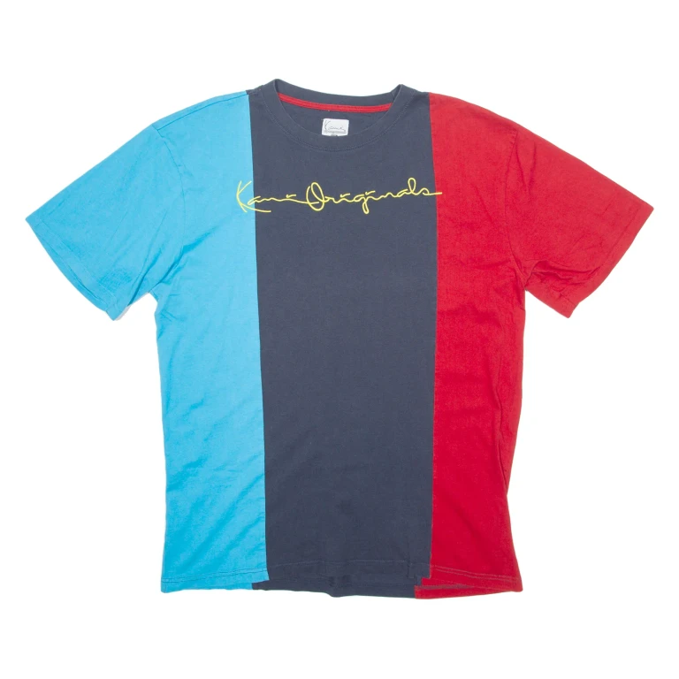 KARL KANI Mens T-Shirt Blue Crew Neck XL