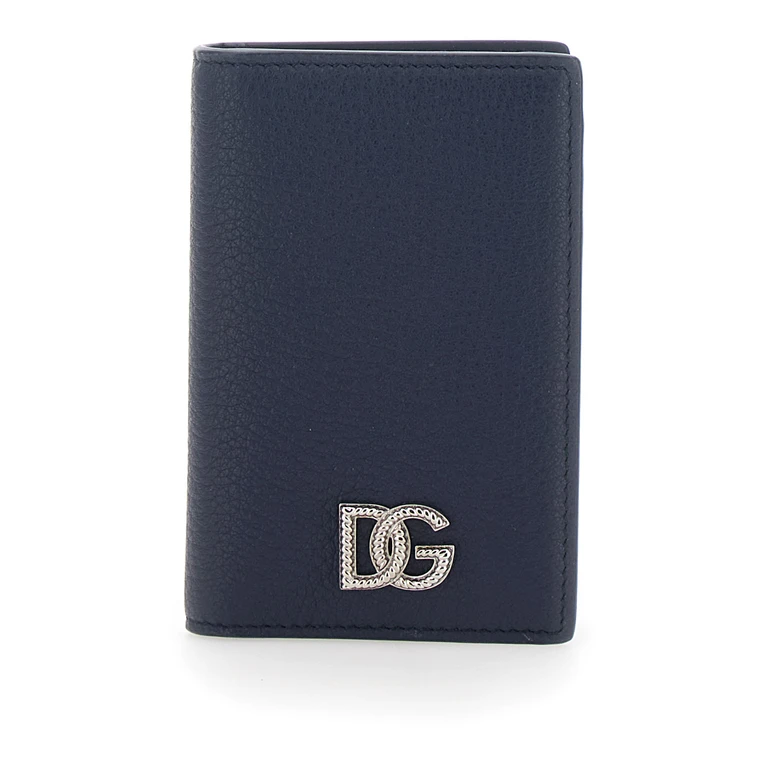 Grained Logo Trochon Dg Blu Leather Products - Men (BP3323A037080679)