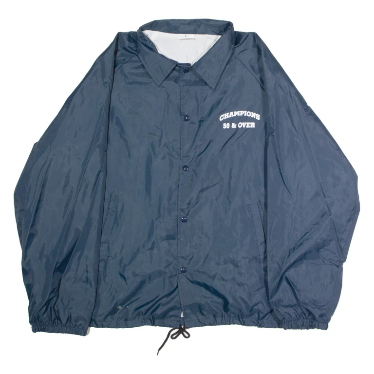 AUBURN SPORTSWEAR 16th Annual National Seniors Championship Las Vegas NV Mens Coach Jacket Blue Nylon 90s USA 2XL