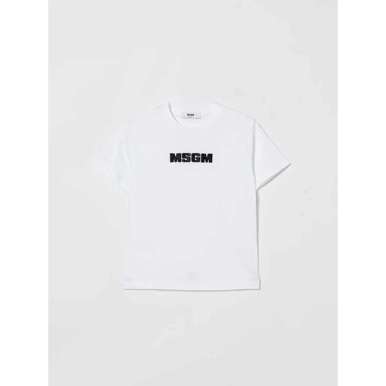 MSGM Kids Cotton T-Shirt With Logo (S6MSJUTH072001)