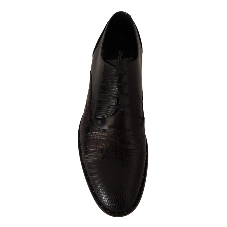 Dolce & Gabbana Black Leather Exotic Skins Formal Shoes Calf - Men