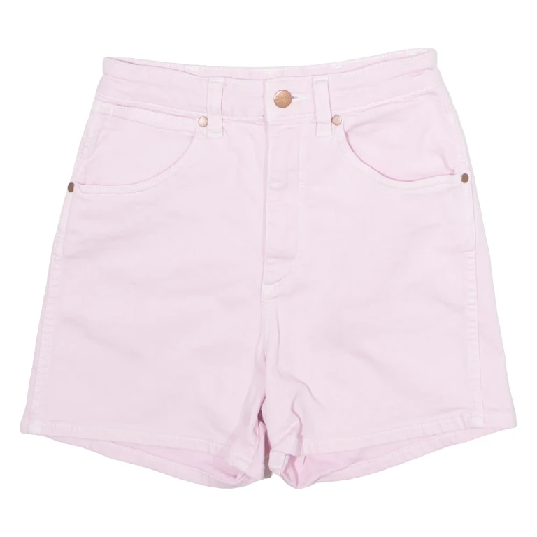 WRANGLER Mom Womens Denim Shorts Pink XS W24