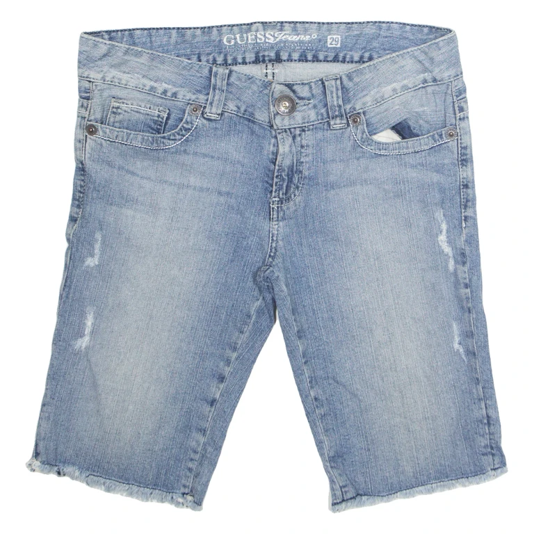 GUESS JEANS Womens Denim Shorts Blue M W32