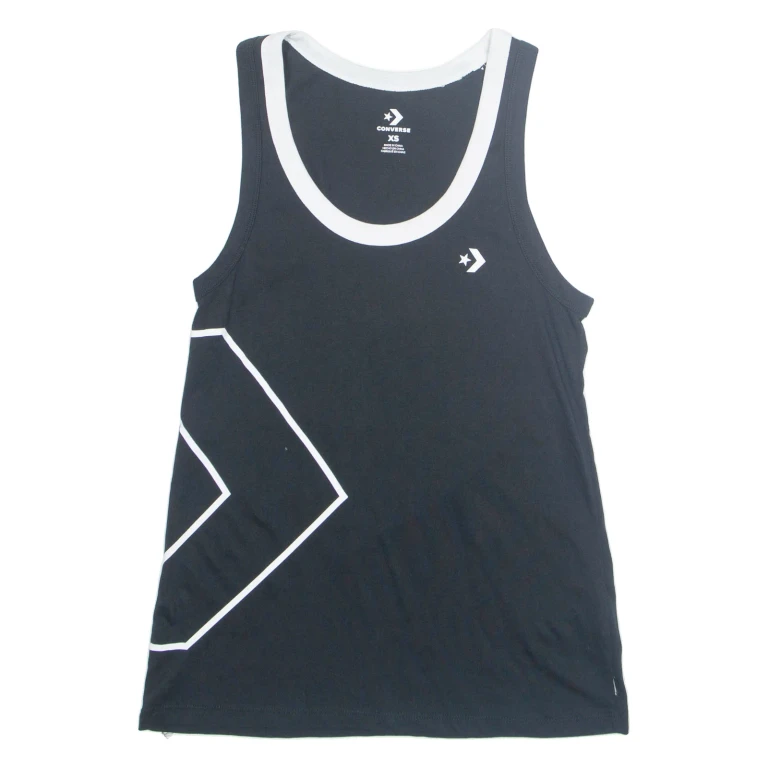 CONVERSE Womens Vest Black Sleeveless XS