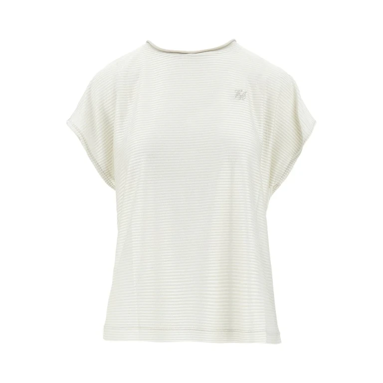 EMPORIO ARMANI ICON striped knitted top Woman M