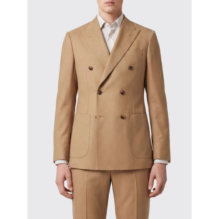 Double-Breasted Cashmere and Silk Blazer with Peak Lapels (SG1601S0744405000)