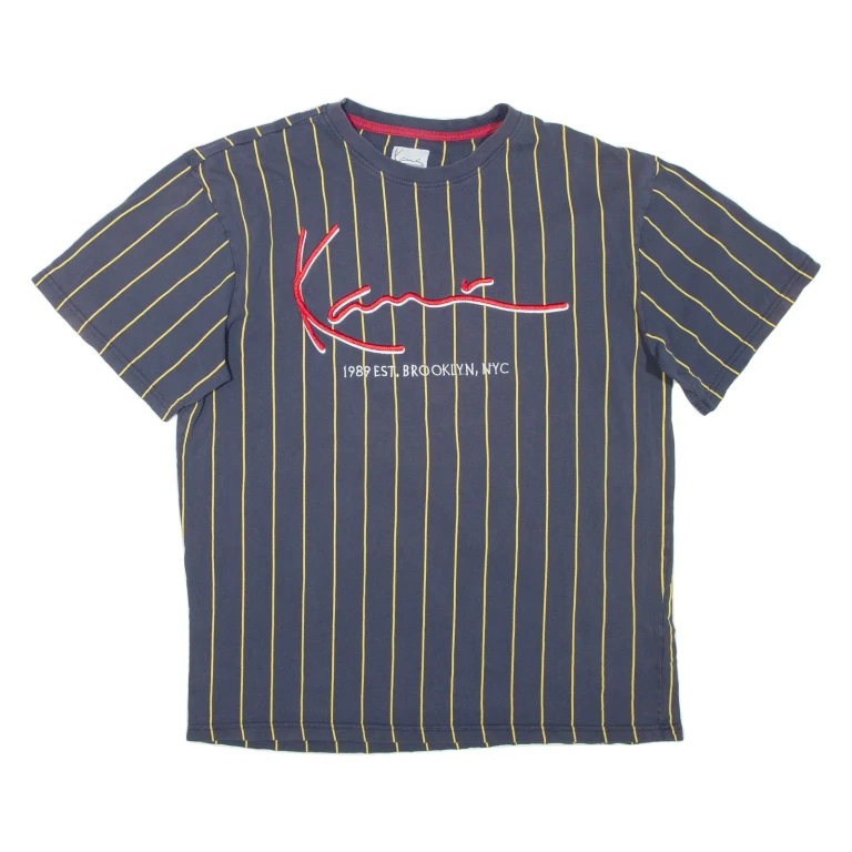 KARL KANI Striped Mens T-Shirt Blue M