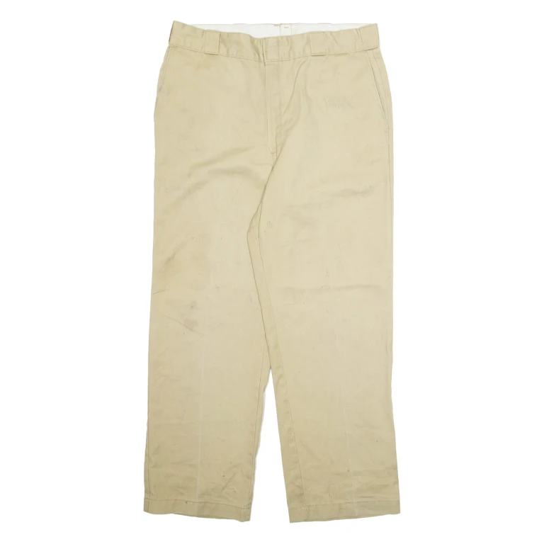 DICKIES Chino Mens Trousers Beige Regular Straight W36 L30