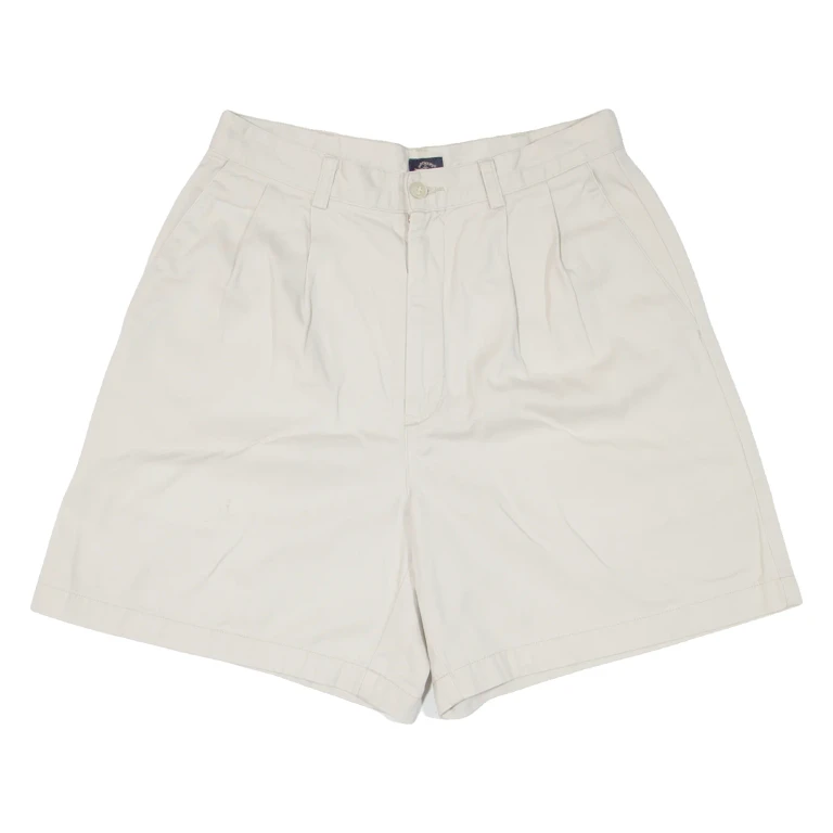 DOCKERS Pleated Womens Casual Shorts Beige Relaxed XS W26