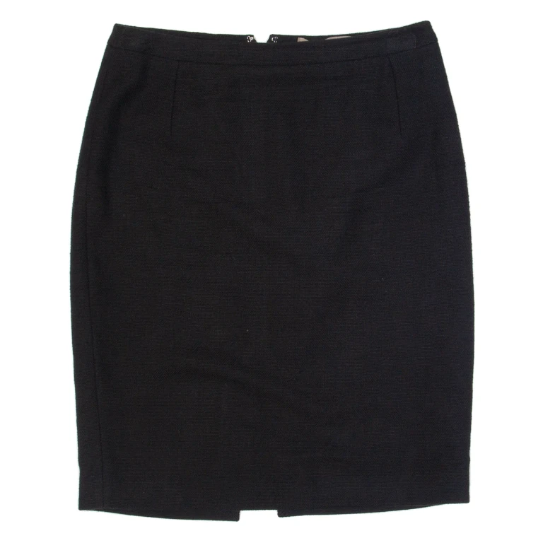 JIGSAW Womens Pencil Skirt Black Knee Length UK 8