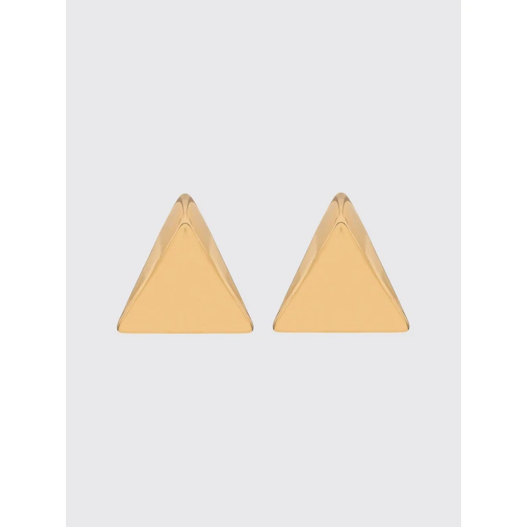 Triangular Pendant Earrings in 18ct Gold-Plated Bronze (FT25EA07GOLD)