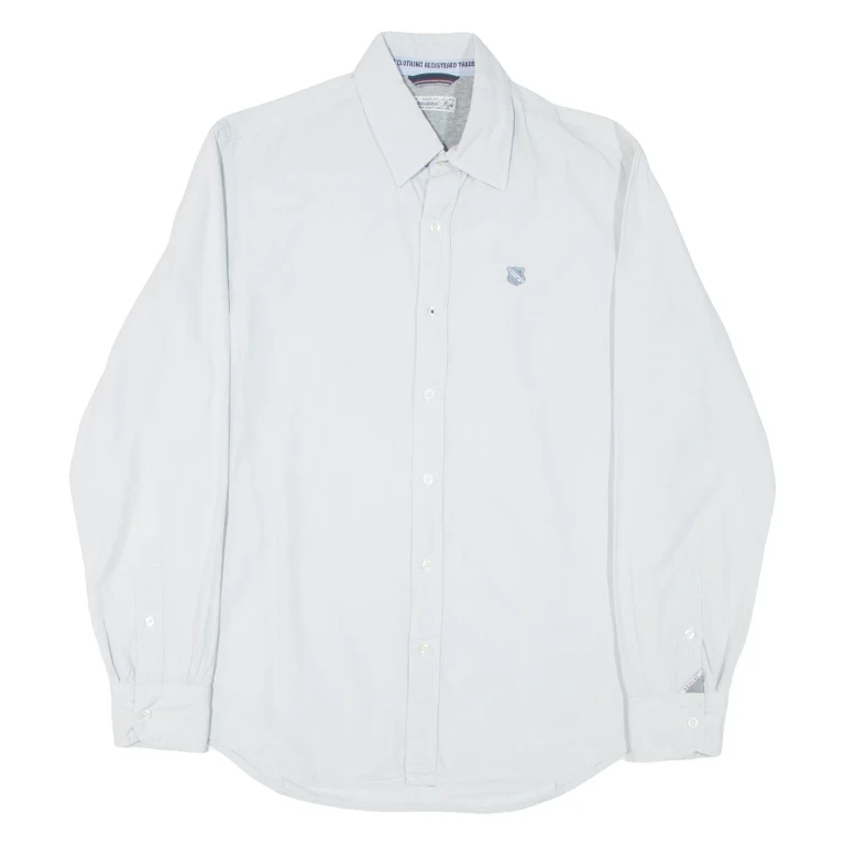 REPLAY Mens Plain Shirt Grey Long Sleeve M