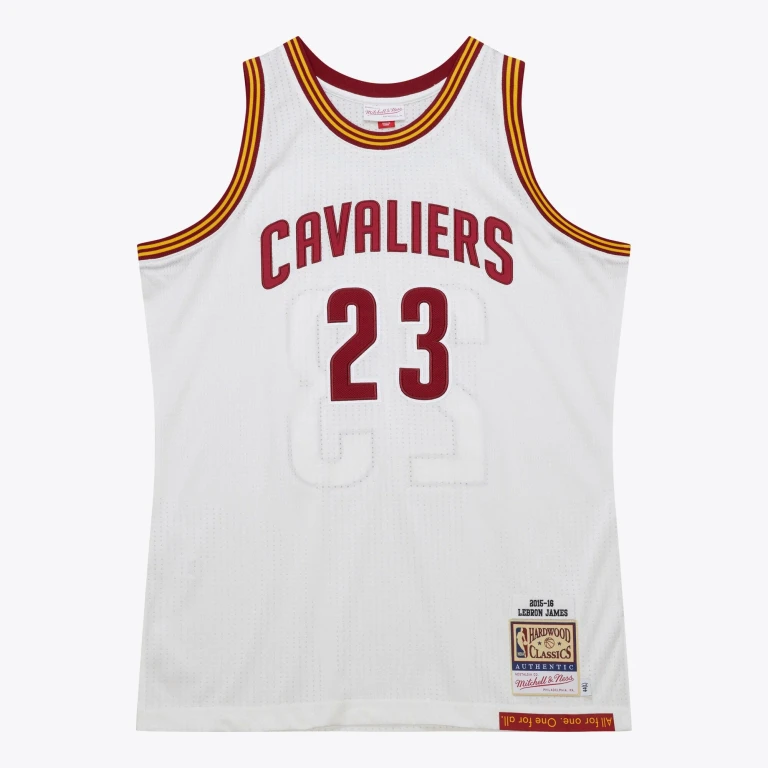 Men's NBA White Jersey Cavaliers 2015 Lebron James