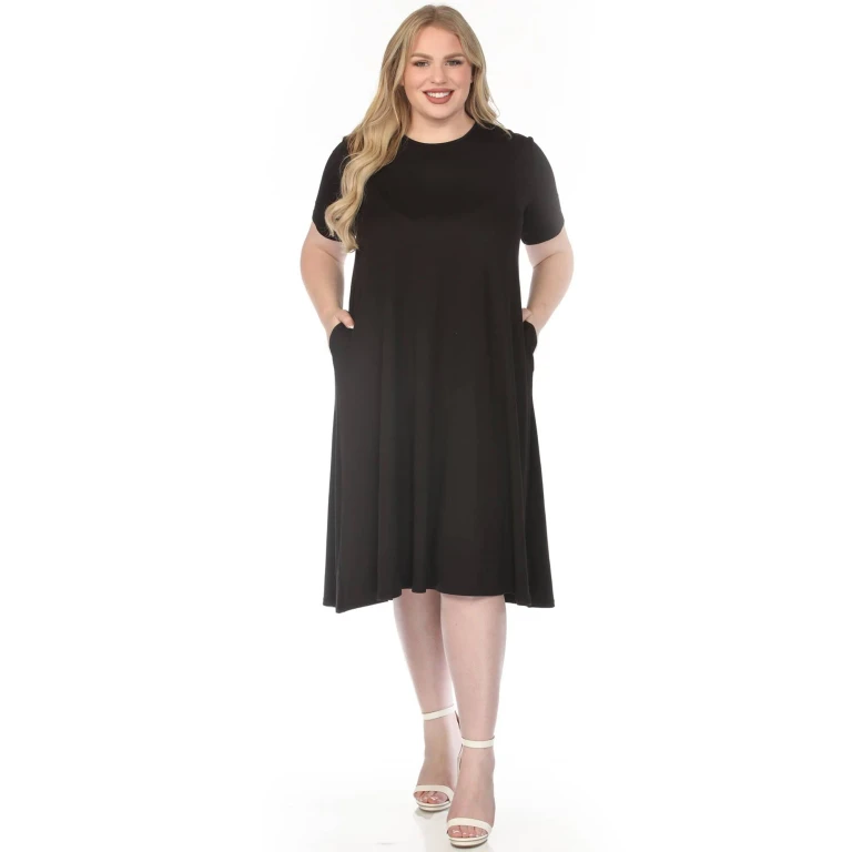 Women's Plus Size Crew Neck T-Shirt Dress