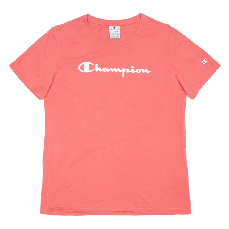 CHAMPION Girls T-Shirt Pink XL