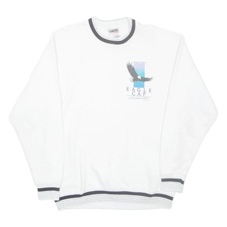 ONEIDA Eagle Cap Mens Sweatshirt Grey USA L
