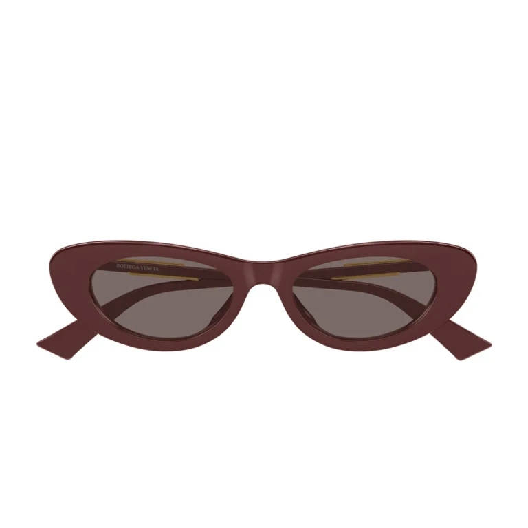 Bottega Veneta Bv1447s Linea Ribbon Burgundy Acetato Riciclato Sunglasses - Women