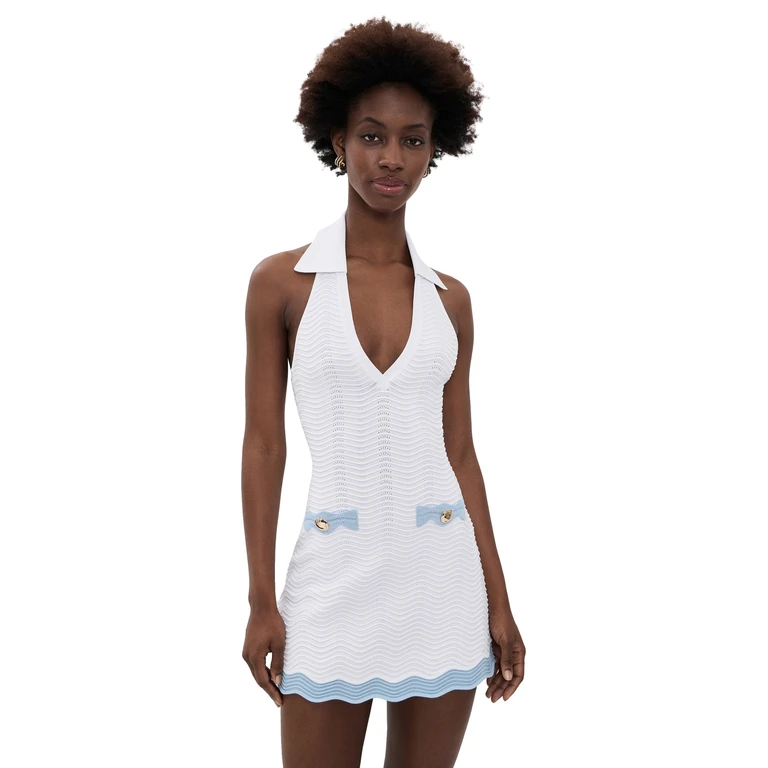 Retrofête Dorianne Dress Metallic White/Glace XL