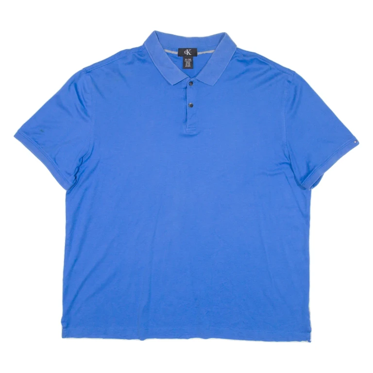 CALVIN KLEIN Womens Polo Shirt Blue XL