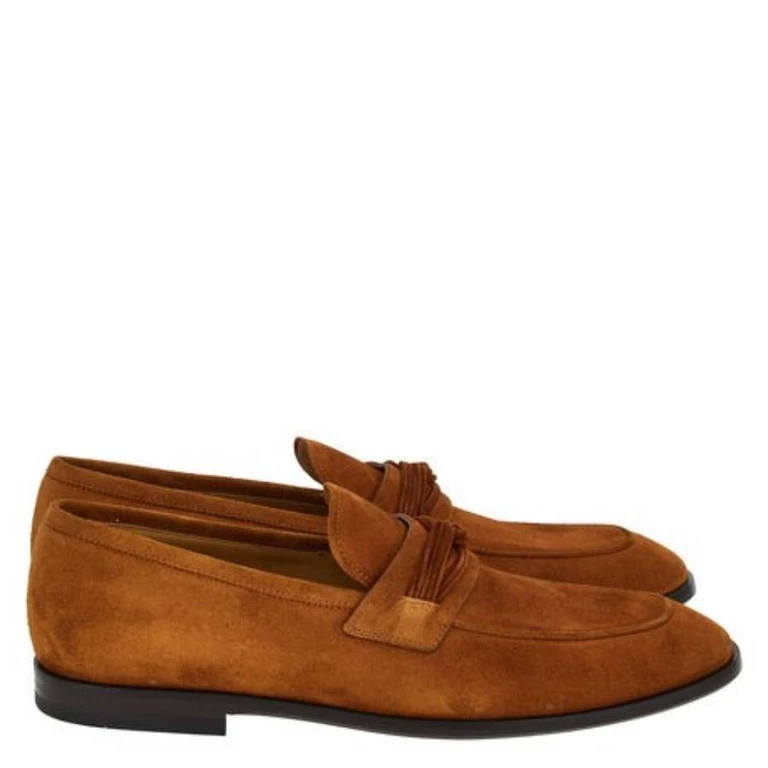 Florida Suede Penny Loafers, Size 9 E (021609 762595)