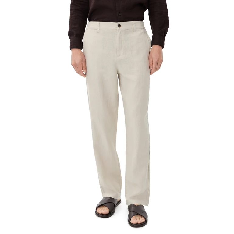 Les Deux Linen Comfort Suit Pants 32 Light Sand 34