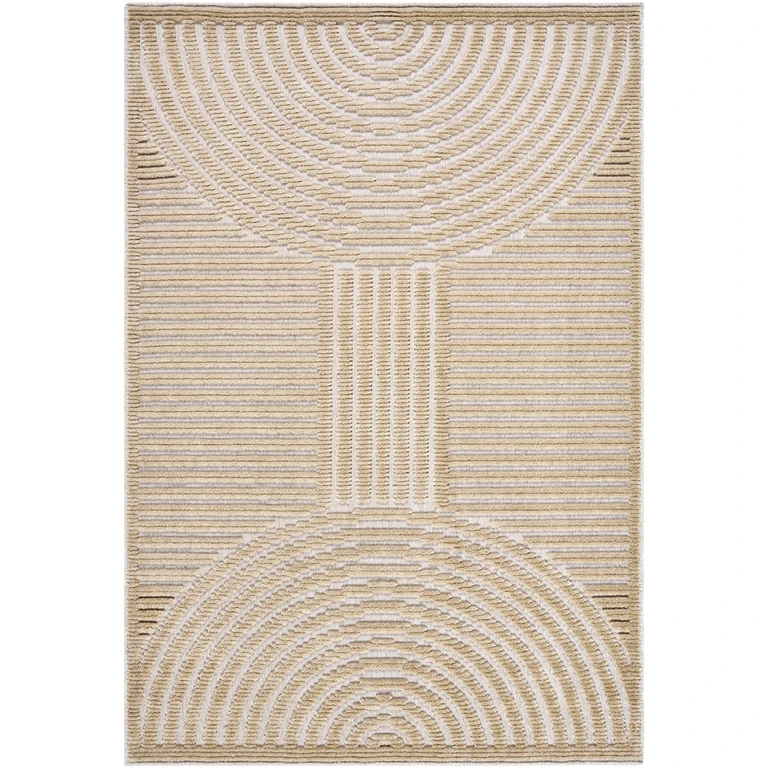 Deron Beige Washable Area Rug