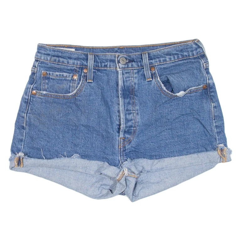 LEVI'S 501 BIG E Womens Denim Shorts Blue M W29