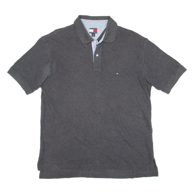 TOMMY HILFIGER Mens Polo Shirt Grey XL