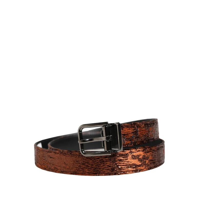 Dolce & Gabbana Men Brown Classic Polyester Metal Buckle Belt Me Calf Leather - Men