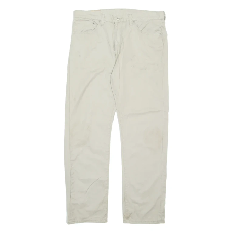 LEVI'S Mens Trousers Grey Regular Straight W36 L32