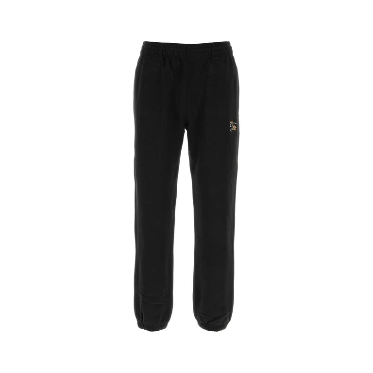 Black Cotton Joggers Exterior: Pantaloni - Men